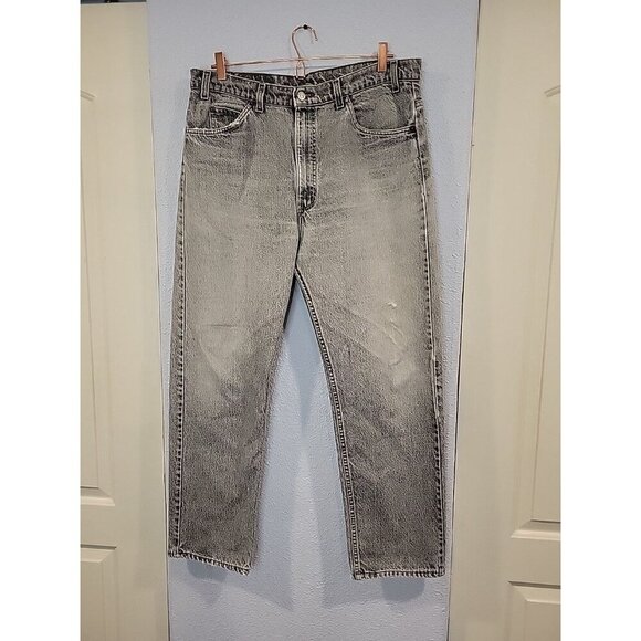 Vintage 80s Levi's Acid‎ Wash Jeans Orange Tab Size 36x29 White Wash Denim - Picture 2 of 9